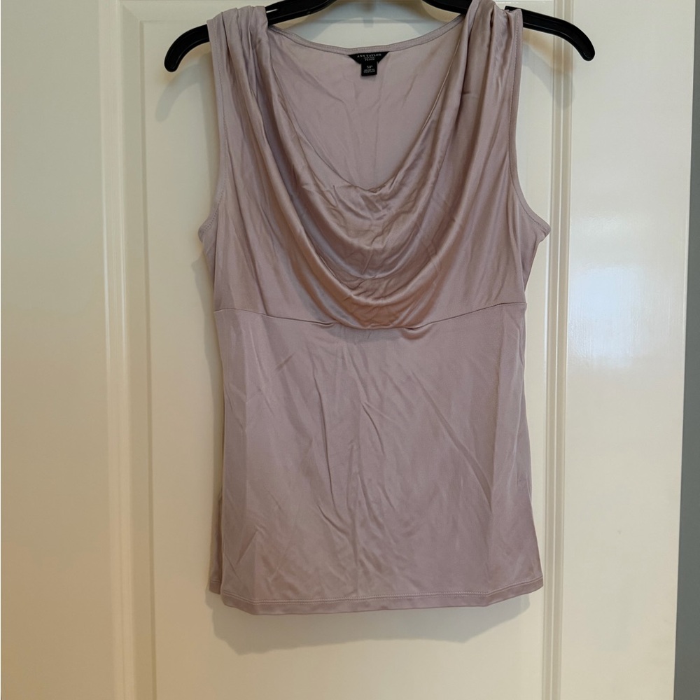 Ann Taylor Sleeveless Cowl Neck Camisole - Light Mauve